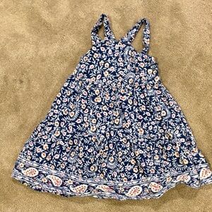 Old Navy Navy Floral Print Sleeveless Dress